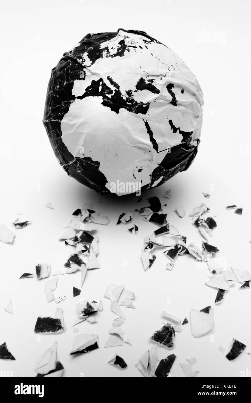 Dañado el planeta Tierra Foto de stock