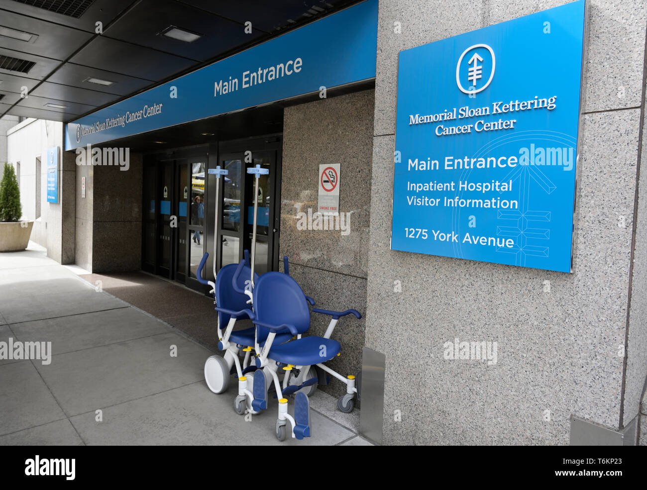 Memorial Sloan Kettering Cancer Center, entrada principal Foto de stock