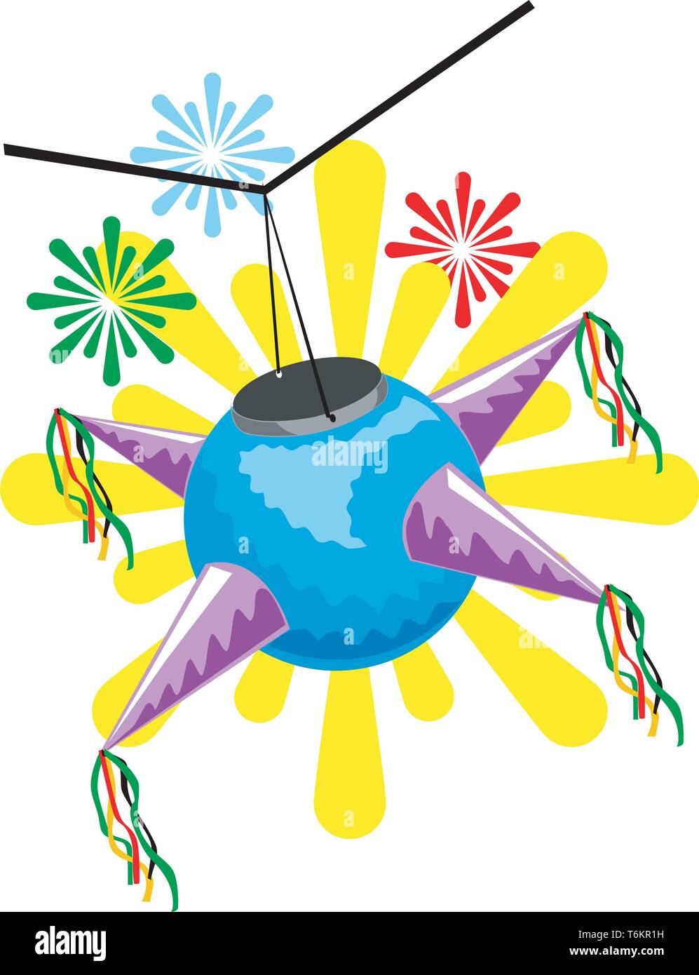 Piñata ilustración vectorial Imagen Vector de stock - Alamy