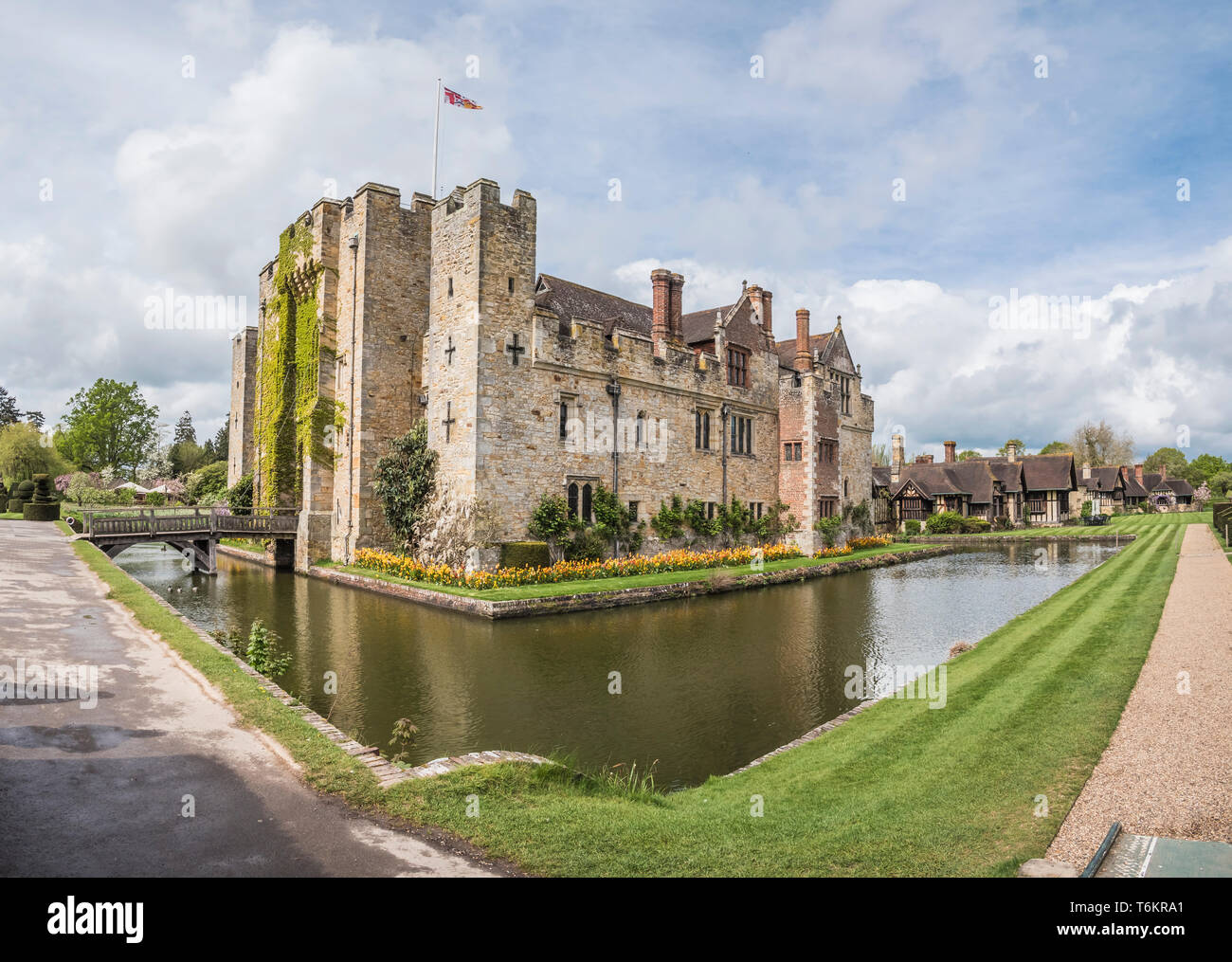 El castillo de Hever y motivos en Kent cerca de Edenbridge, la casa