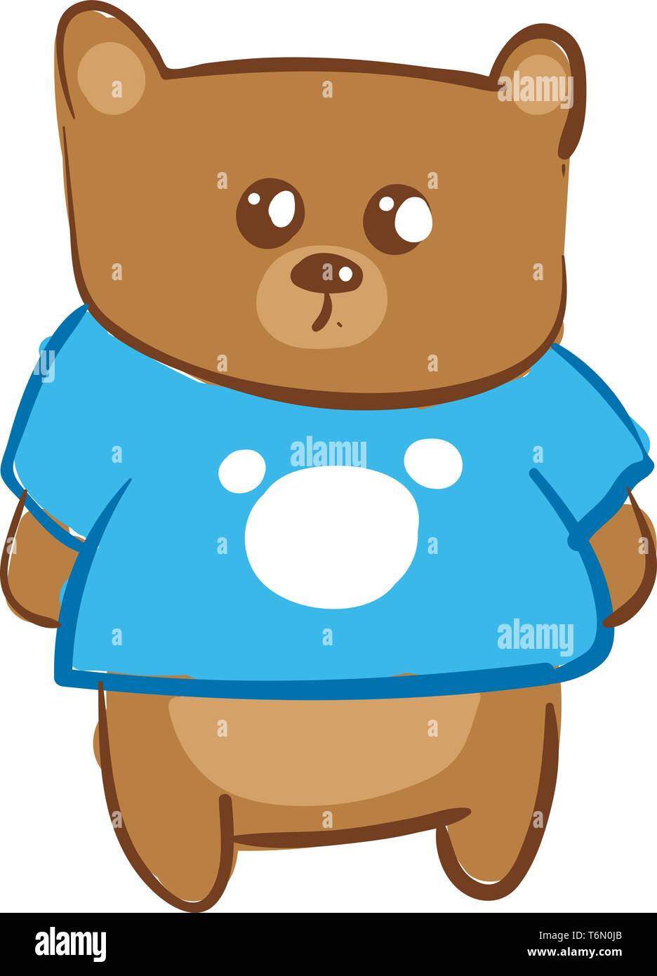 Oso de peluche con camisa azul Imágenes vectoriales de stock - Alamy