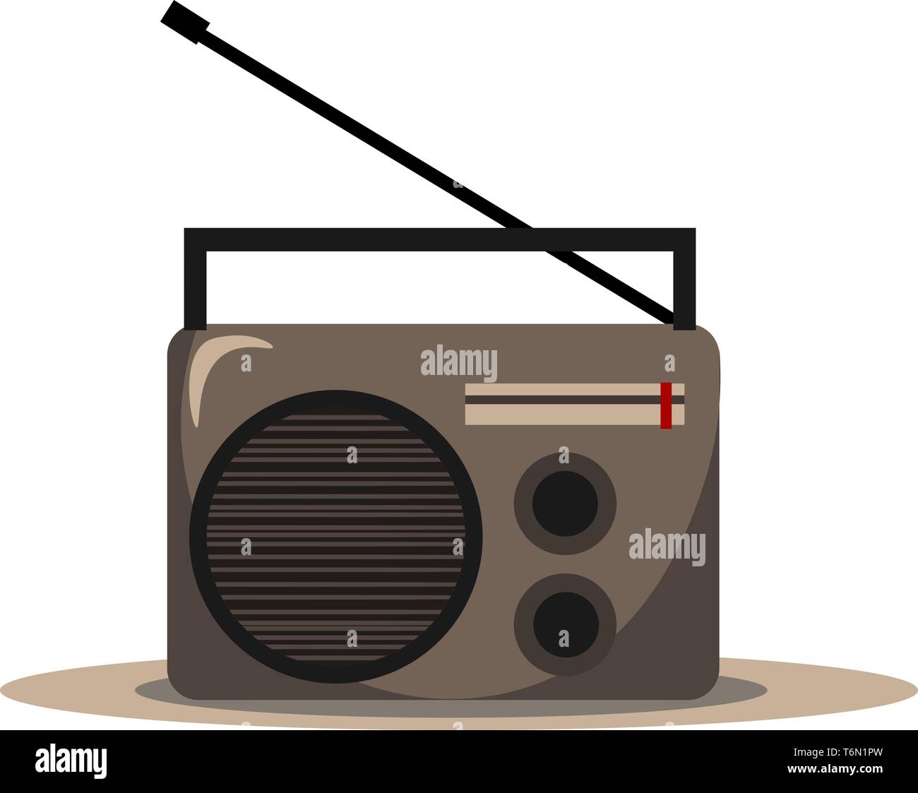 Clipart de radio FM reproductor de audio cuenta con pocos botones y una  antena disponibles para seleccionar canales de radio y música en MP3 o el  color de dibujo vectorial i Imagen