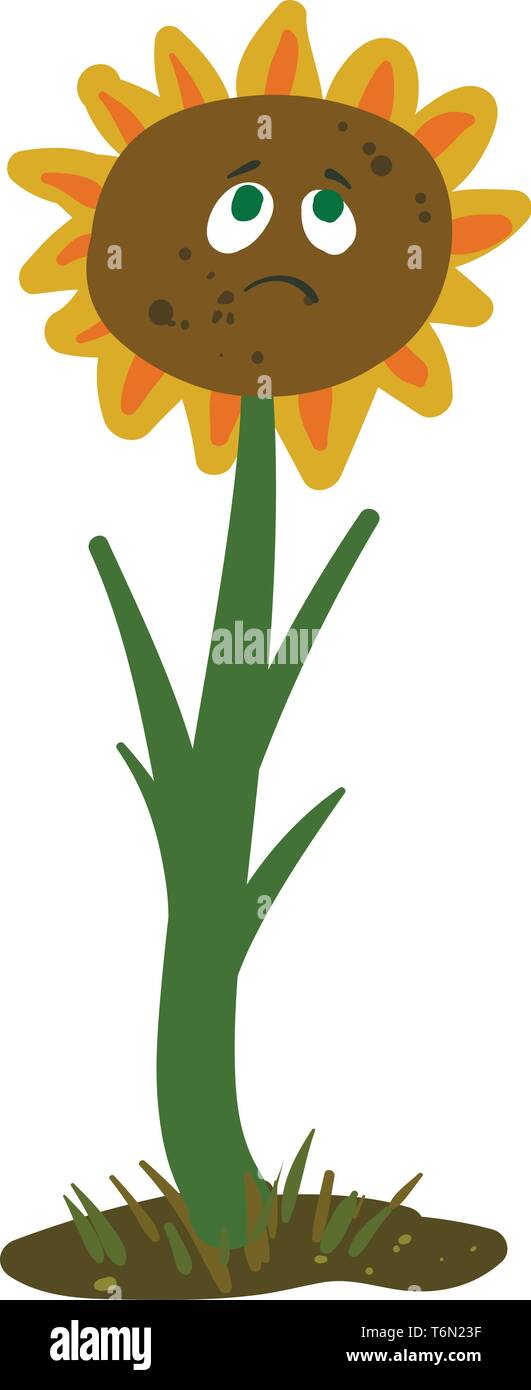 Emoji de un capullo de girasol de color gris con patas y manos expresar  tristeza mientras se mantiene el color de dibujo o ilustración vectorial  Imagen Vector de stock - Alamy