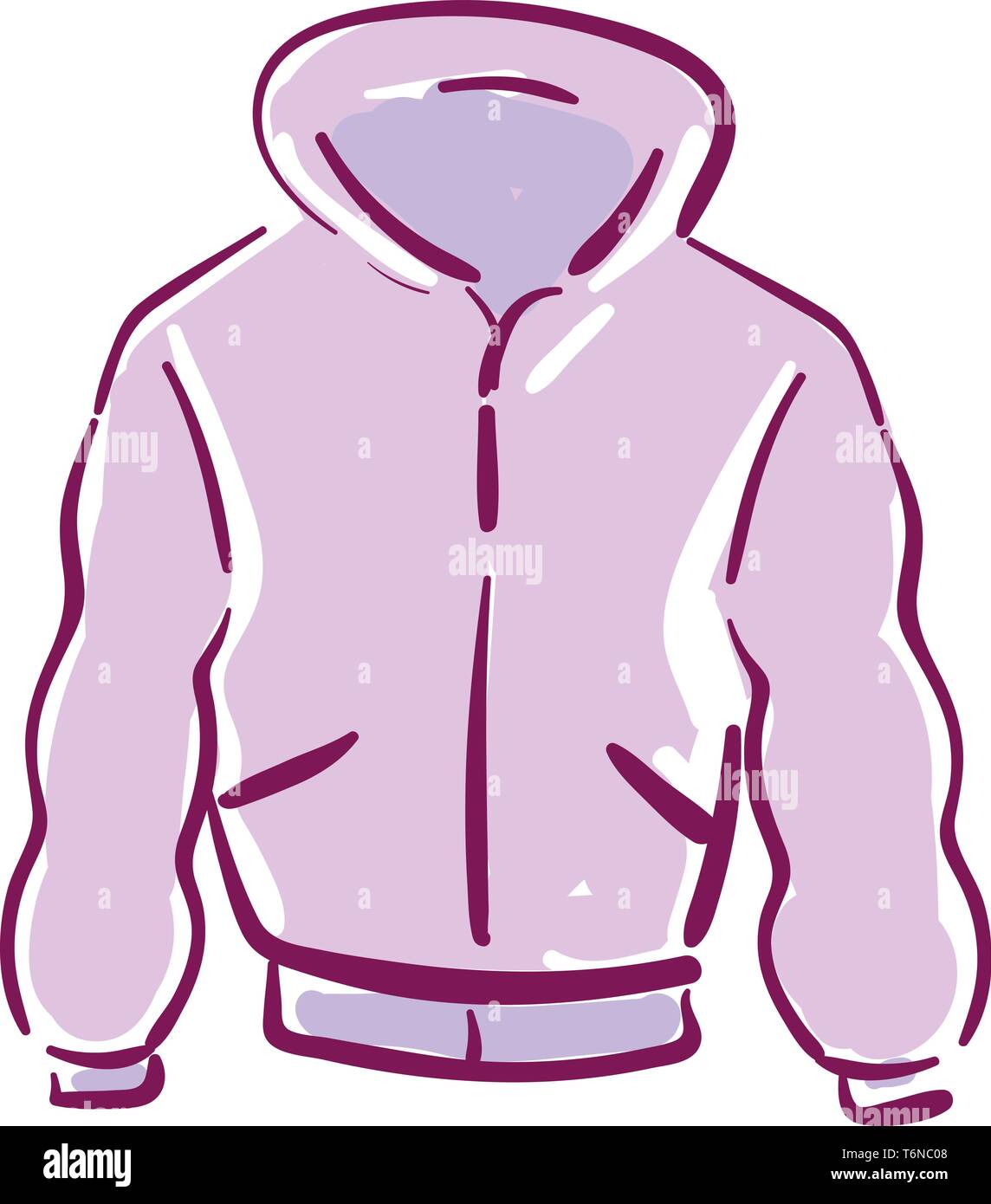 Cómodo de llevar una chaqueta rosa con hoody vector color de dibujo o  ilustración Imagen Vector de stock - Alamy