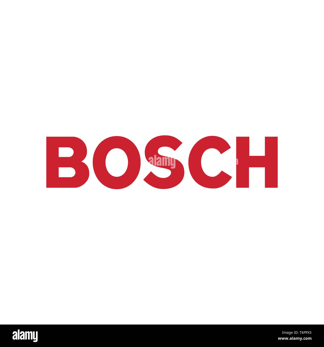 El logotipo de Bosch, identidad corporativa, cubierta roja, opcional, fondo blanco, Alemania Foto de stock