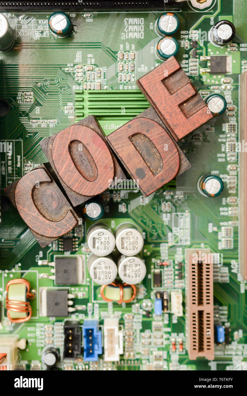 Código de computadora. Codificación para la programación de computadoras y el desarrollo Foto de stock