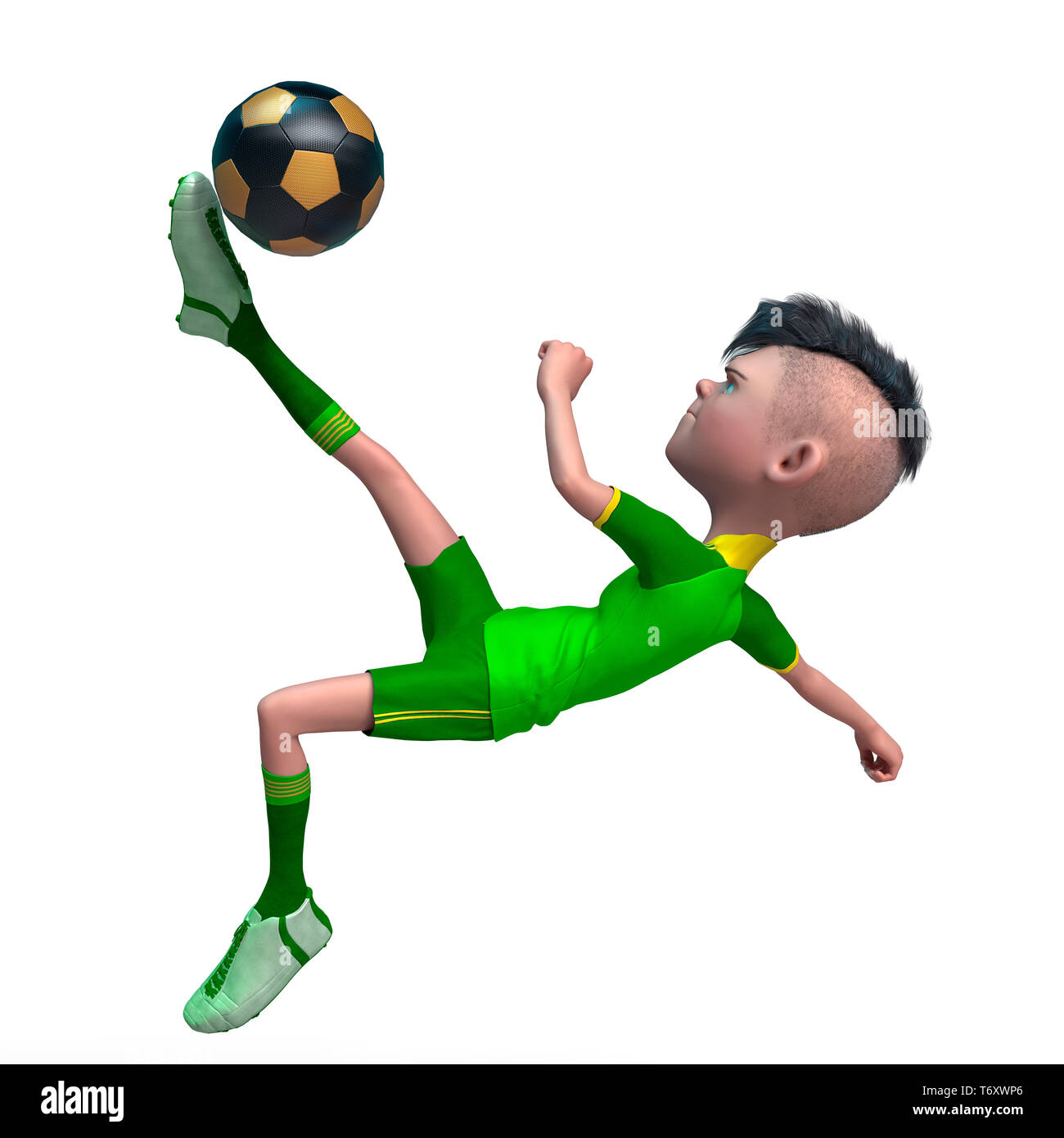 Futbolista De Dibujos Animados En Un Fondo Blanco Para Poner Algo