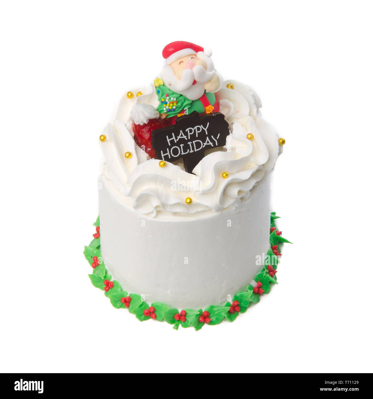 La torta o las tortas de navidad sobre un fondo Fotografía de stock - Alamy