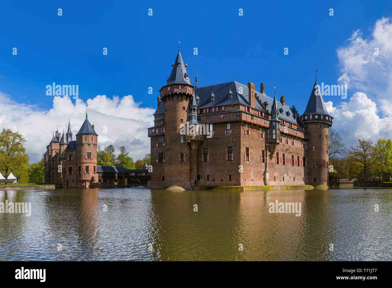 El castillo de Haar cerca de Utrecht - Países Bajos Foto de stock