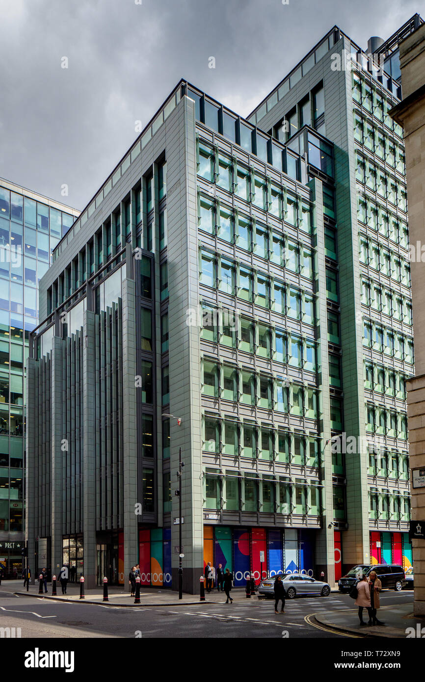 AIG Europe Sede central en 58 Fenchurch Street en el distrito financiero de la ciudad de Londres. Completado en 2003, los arquitectos Kohn Pedersen Fox Associates Foto de stock
