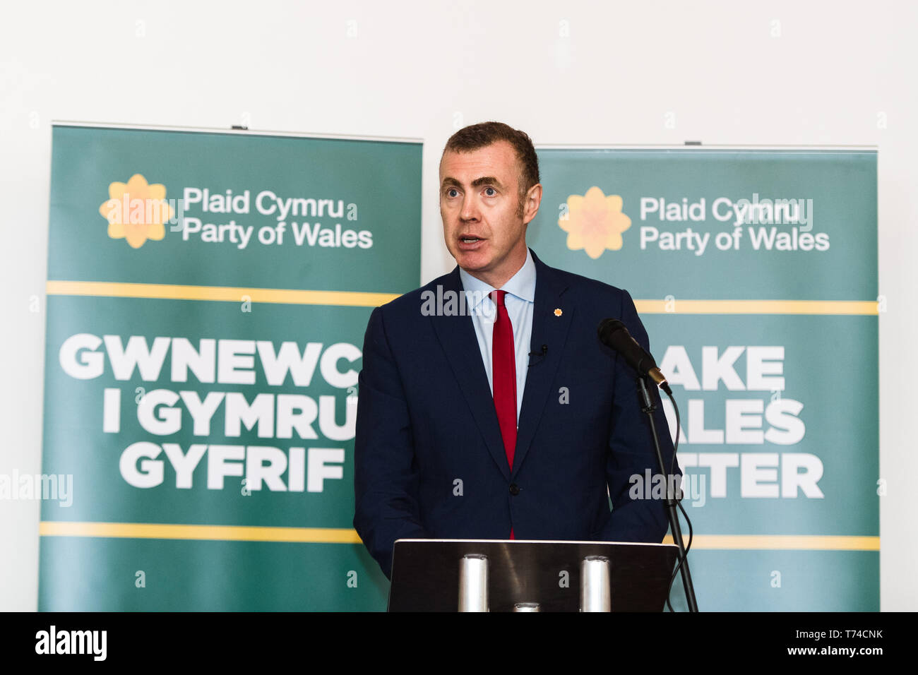 El Plaid Cymru líder Adam Price Foto de stock
