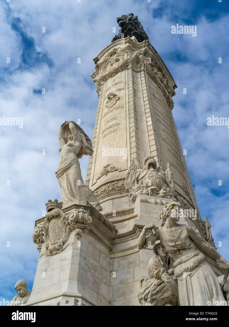 Monumento al Marqués de Pombal, Lisboa, Portugal Foto de stock