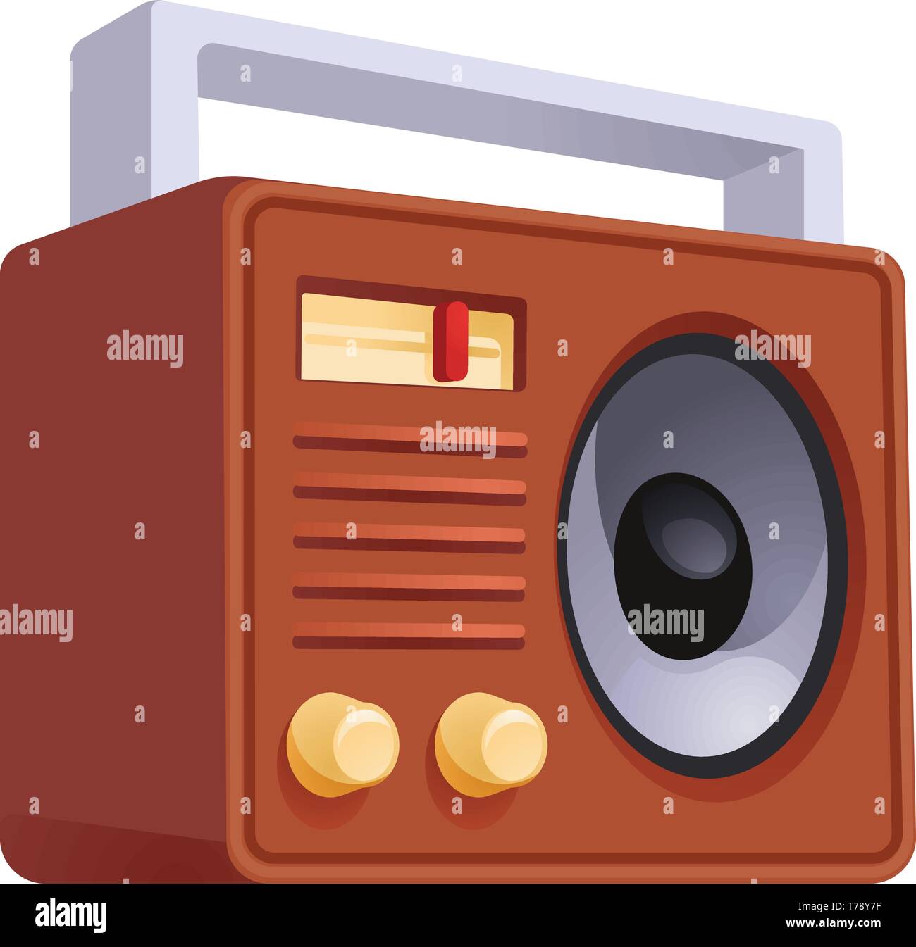 Icono de radio antiguo retro. Cartoon retro radio antiguo icono vectoriales  para diseño web aislado sobre fondo blanco Imagen Vector de stock - Alamy