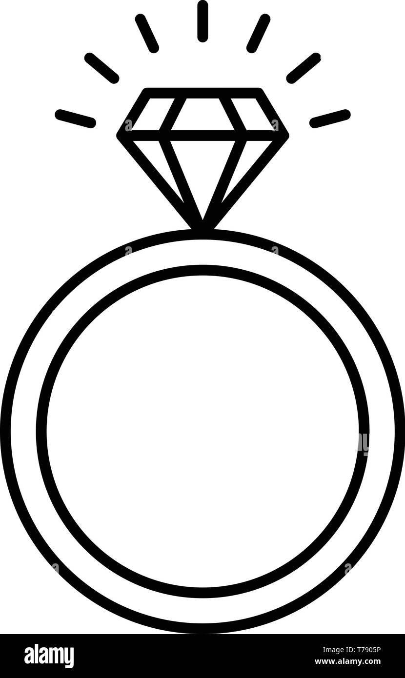 Anillo de cristal Swarovski icono, el estilo de esquema Imagen Vector de  stock - Alamy