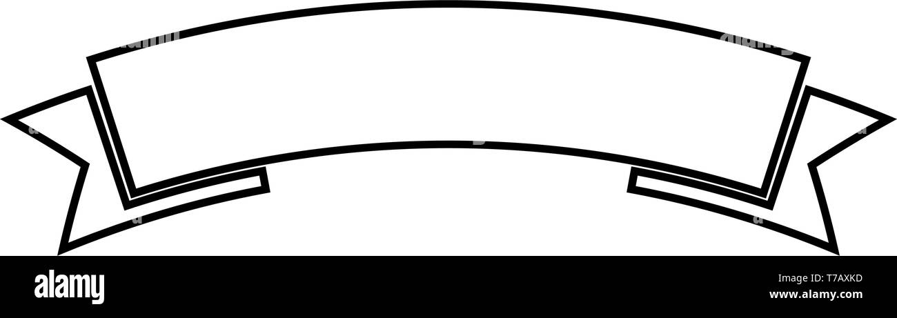 Banner Publicidad Banner icono de cinta color negro esquema ilustración  vectorial tipo plano simple imagen Imagen Vector de stock - Alamy