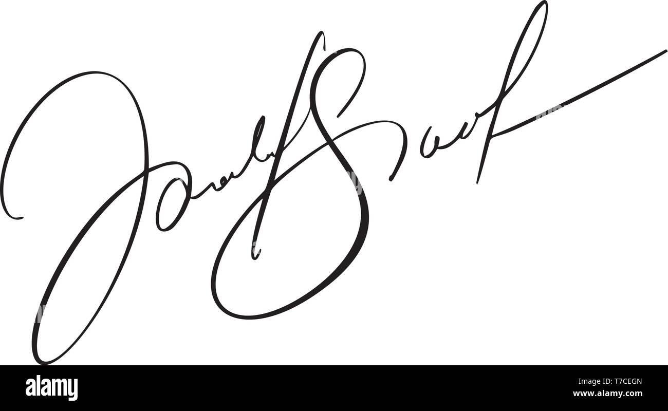 Firma manual para documentos sobre fondo blanco. Rotulación de