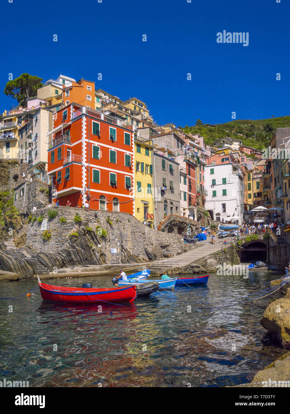 Riomaggiore, Cinque Terre, Italia Foto de stock