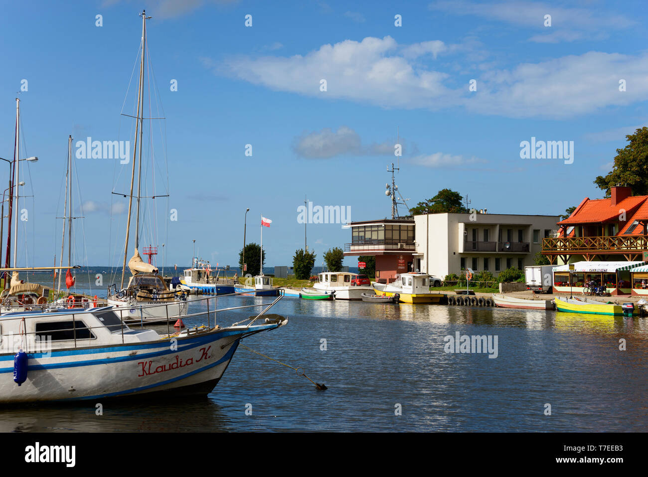 Harbour, Palaíkastron, Warmia Masuria, Polonia Foto de stock