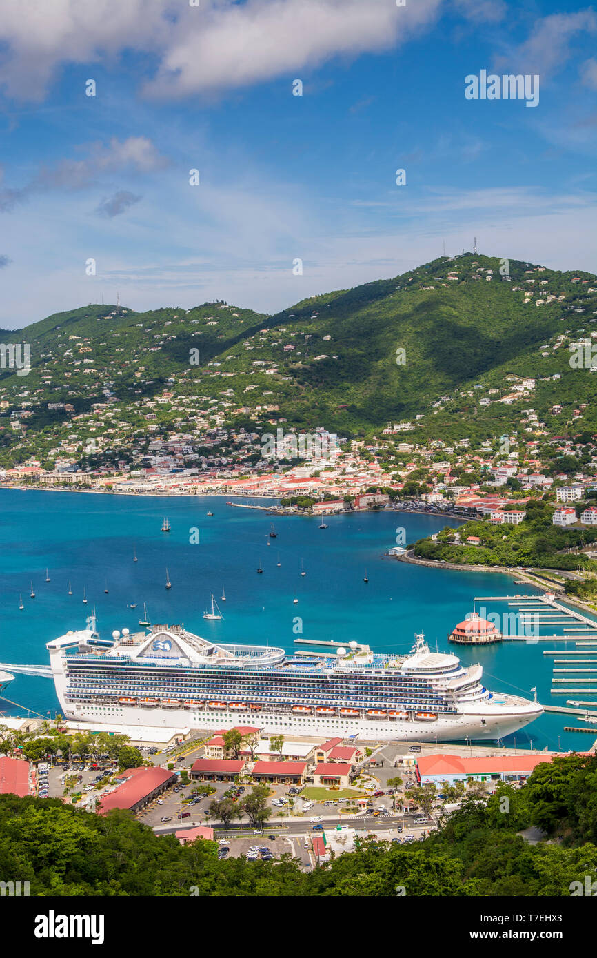 La Terminal de Cruceros, Charlotte Amalie, San Thomas, Islas Vírgenes de EE.UU. Foto de stock