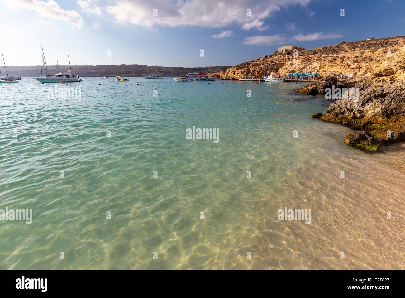 Malta, Comino, Laguna Azul Foto de stock