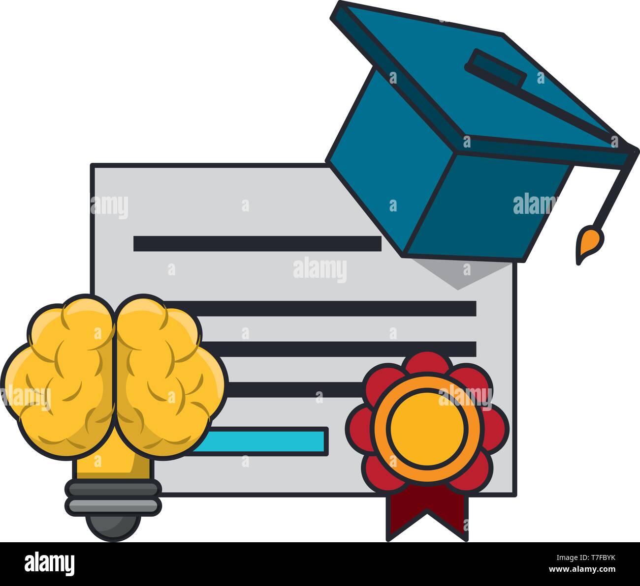 Concepto de educación conocimiento dibujos animados Imagen Vector de stock  - Alamy