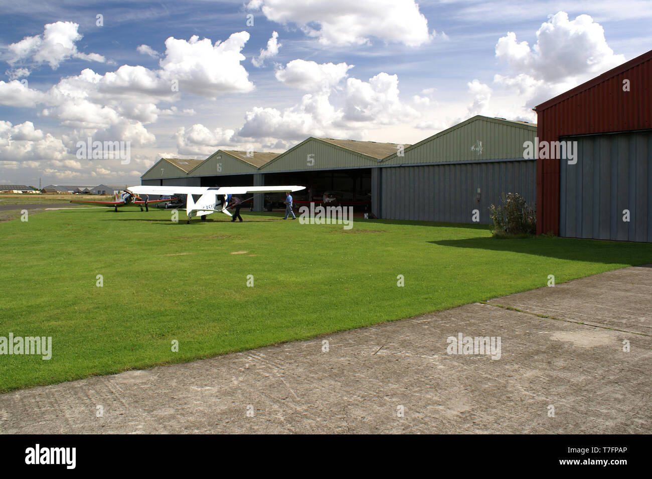 Aeródromo Breighton, yorkshire Foto de stock