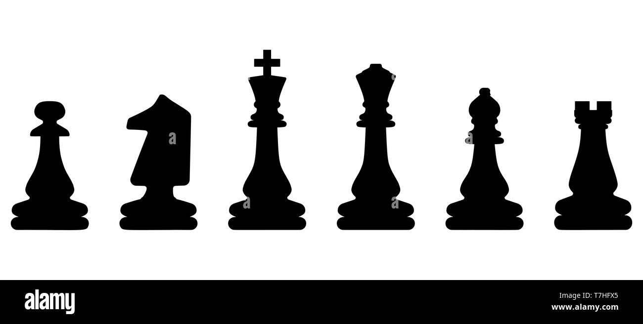 Símbolo de ajedrez arte diseño Estrategia de ocio. Pictograma del deporte  concepto del juego de dados vector junta. Figura rey, reina, alfil,  caballo, torre, peón. Ilustración Imagen Vector de stock - Alamy