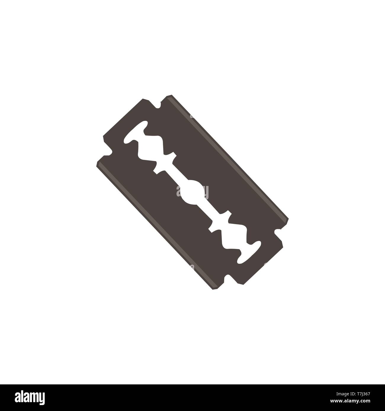 Ilustración vectorial cuchilla de afeitar afilada de acero metal blade  icono borde atención peligro Imagen Vector de stock - Alamy