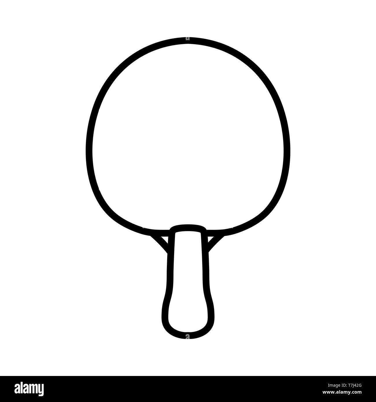 Ping Pong Padel line icono aislado sobre fondo blanco. Equipo de