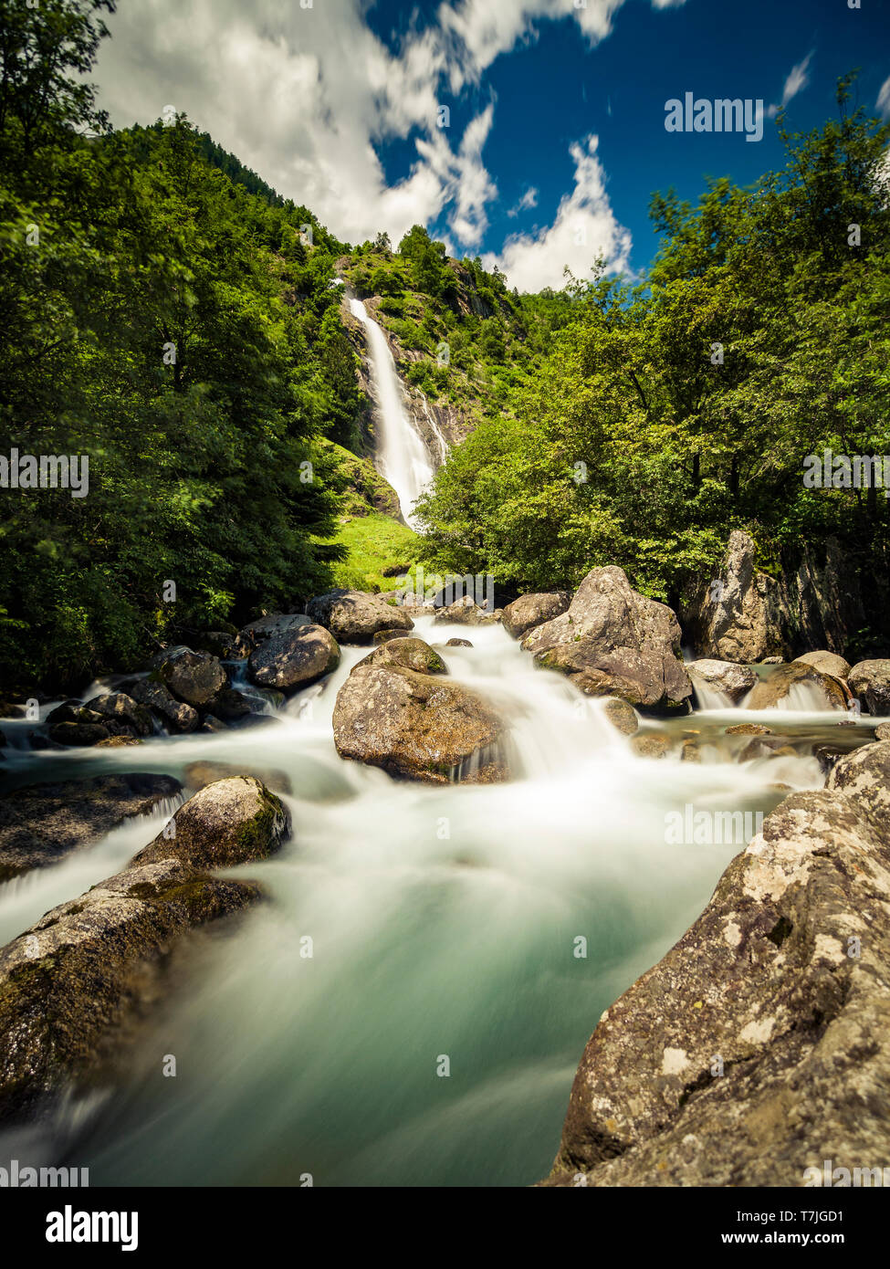 Südtirol - Partschinser Wasserfall Foto de stock