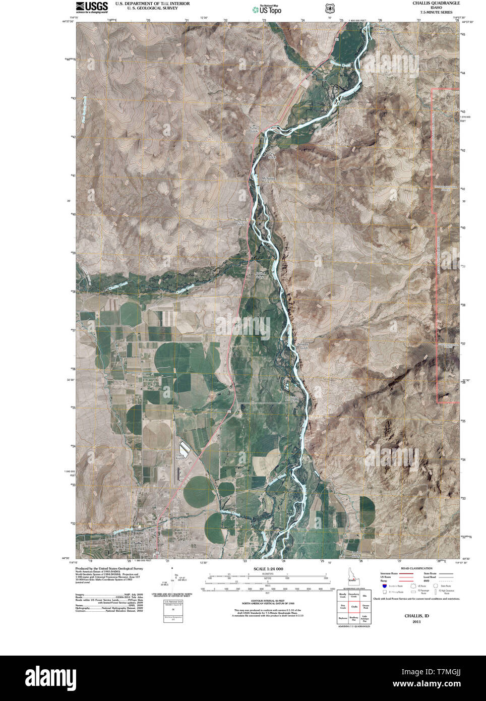 Mapa de challis idaho Imágenes recortadas de stock Alamy