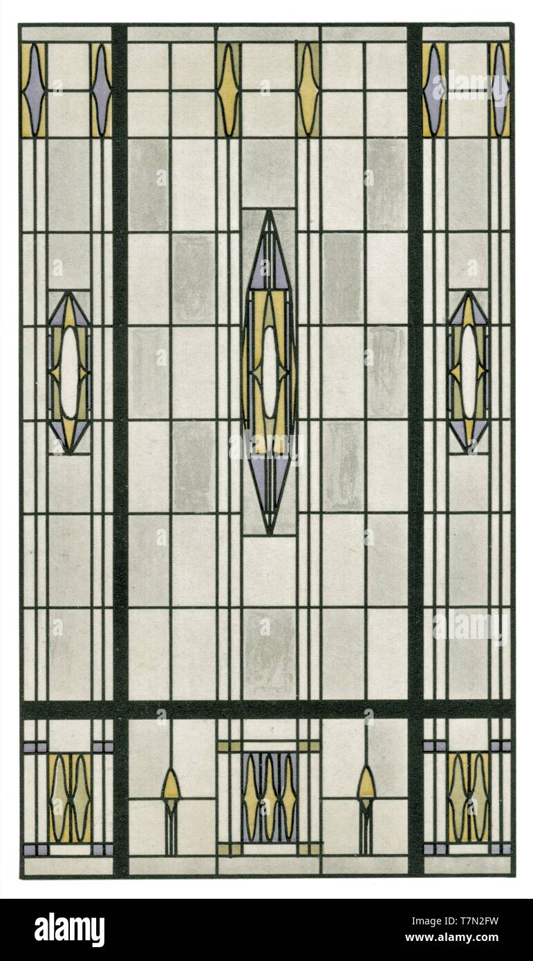 La Vidriera, 6 patrones: Resumen - Ilustración vintage Art Nouveau por  Vidrieras artísticas 1911 Fotografía de stock - Alamy
