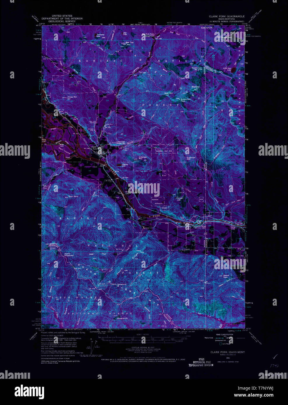 Clark fork mapa de idaho fotografías e imágenes de alta resolución Alamy