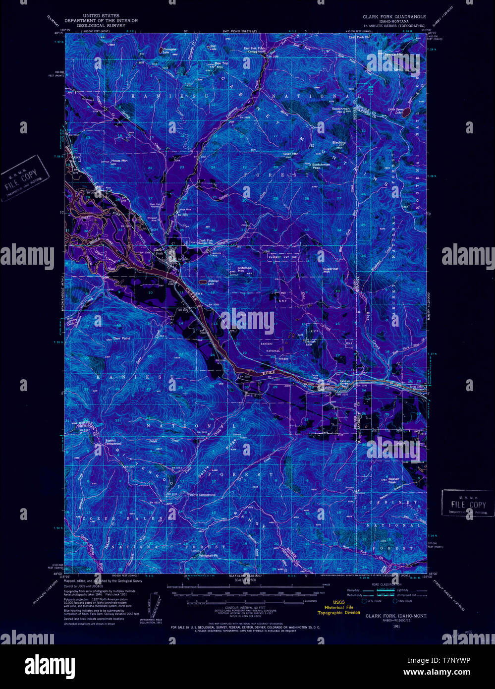 Clark fork mapa de idaho fotografías e imágenes de alta resolución Alamy