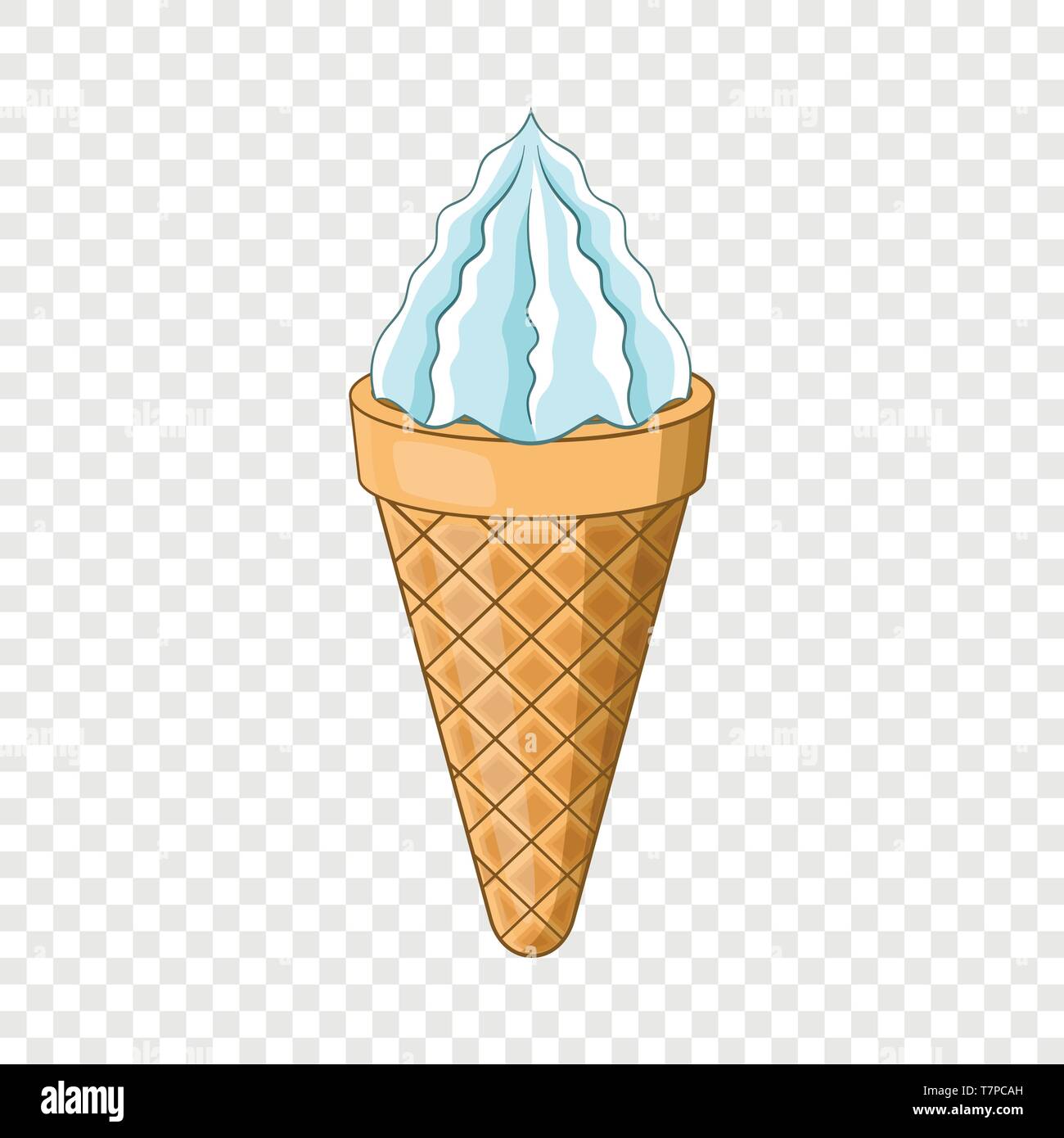 Cono de helado, el icono de estilo de dibujos animados Imagen Vector de  stock - Alamy