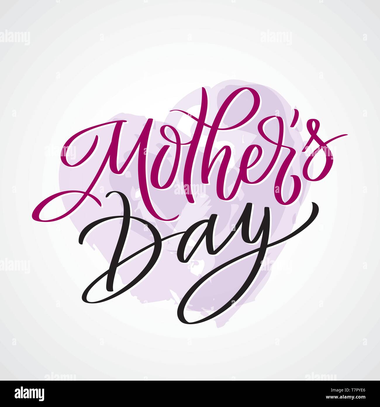 Feliz Dia De La Madre Texto Caligrafia Impresion De Graficos La Escritura A Mano Las Letras La Tipografia Frase De Vectores En Dos Colores En El Dia De La Madre Con El
