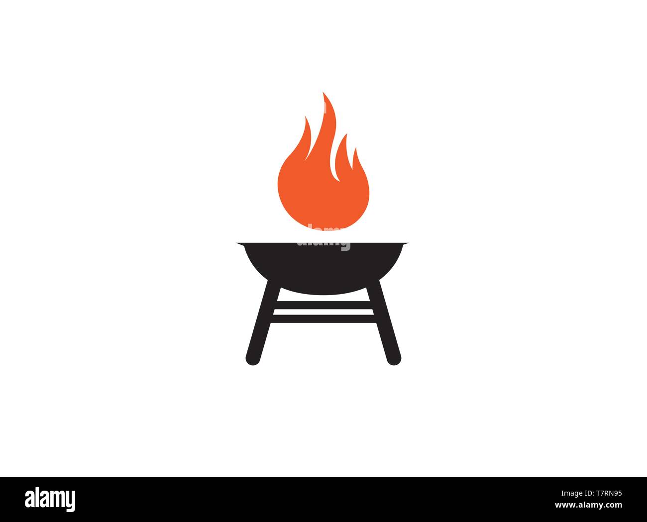 Parrillas con fuego para logo Imagen Vector de stock - Alamy