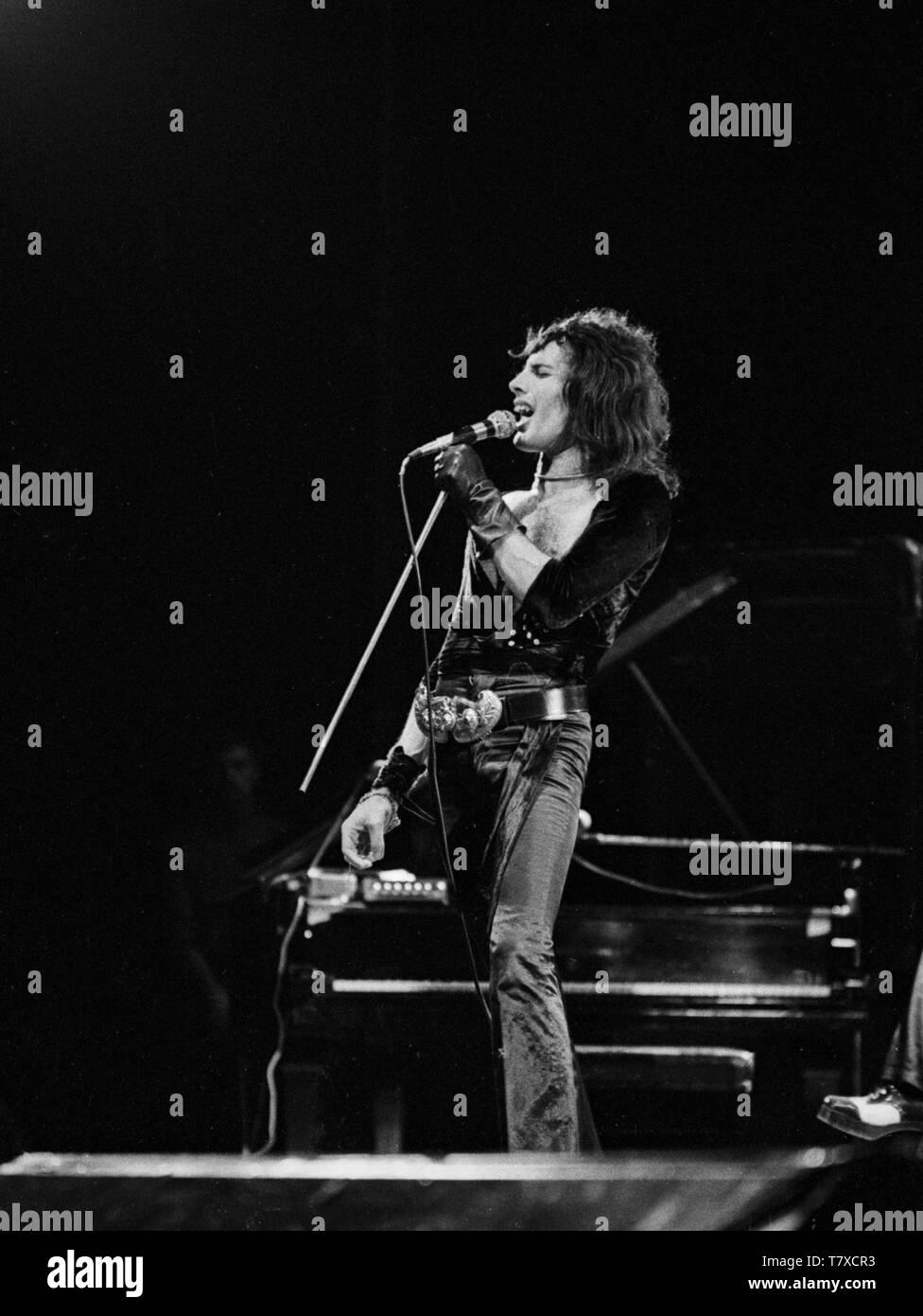 DEN HAAG, Holanda - 08 Diciembre: Freddie Mercury de Queen realiza Live at  Congres Gebouw en La Haya, Holanda el 08 de diciembre de 1974 (Foto por  Gijsbert Hanekroot Fotografía de stock - Alamy