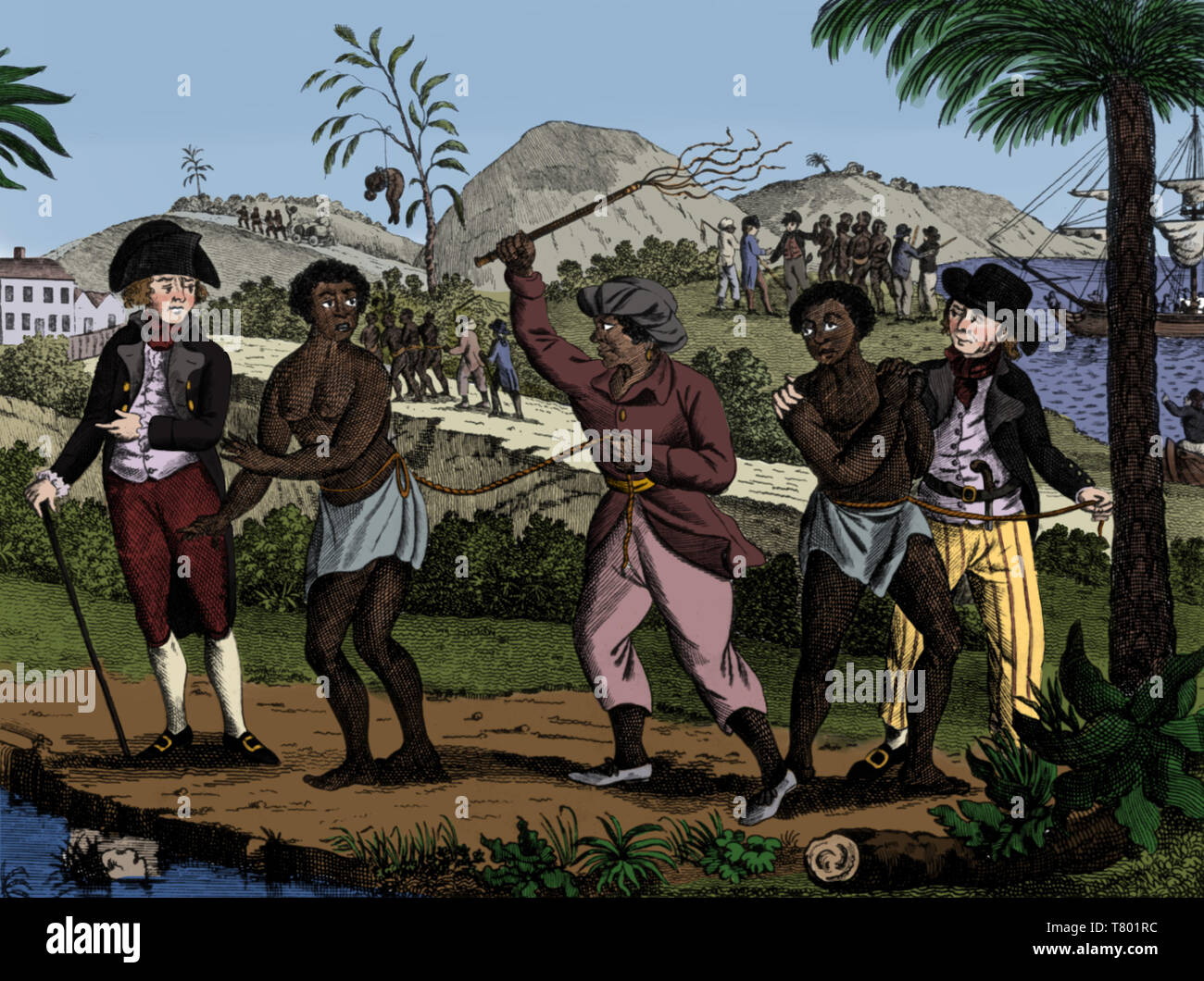 Comercio de Esclavos del Caribe, Siglo XVIII Foto de stock