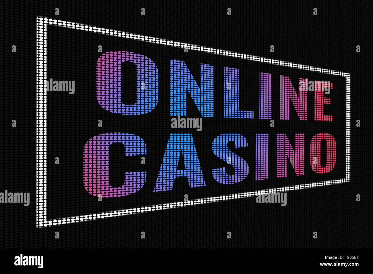 Online Casino Palabras En Color En Pantalla Oscura Efecto