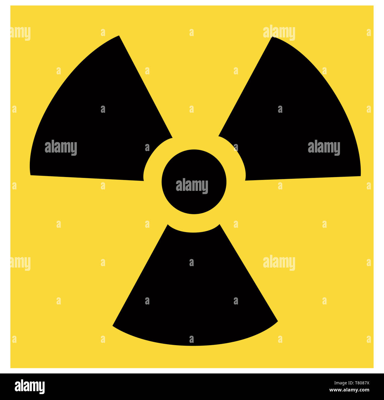 Símbolo de radiación, ilustración Foto de stock