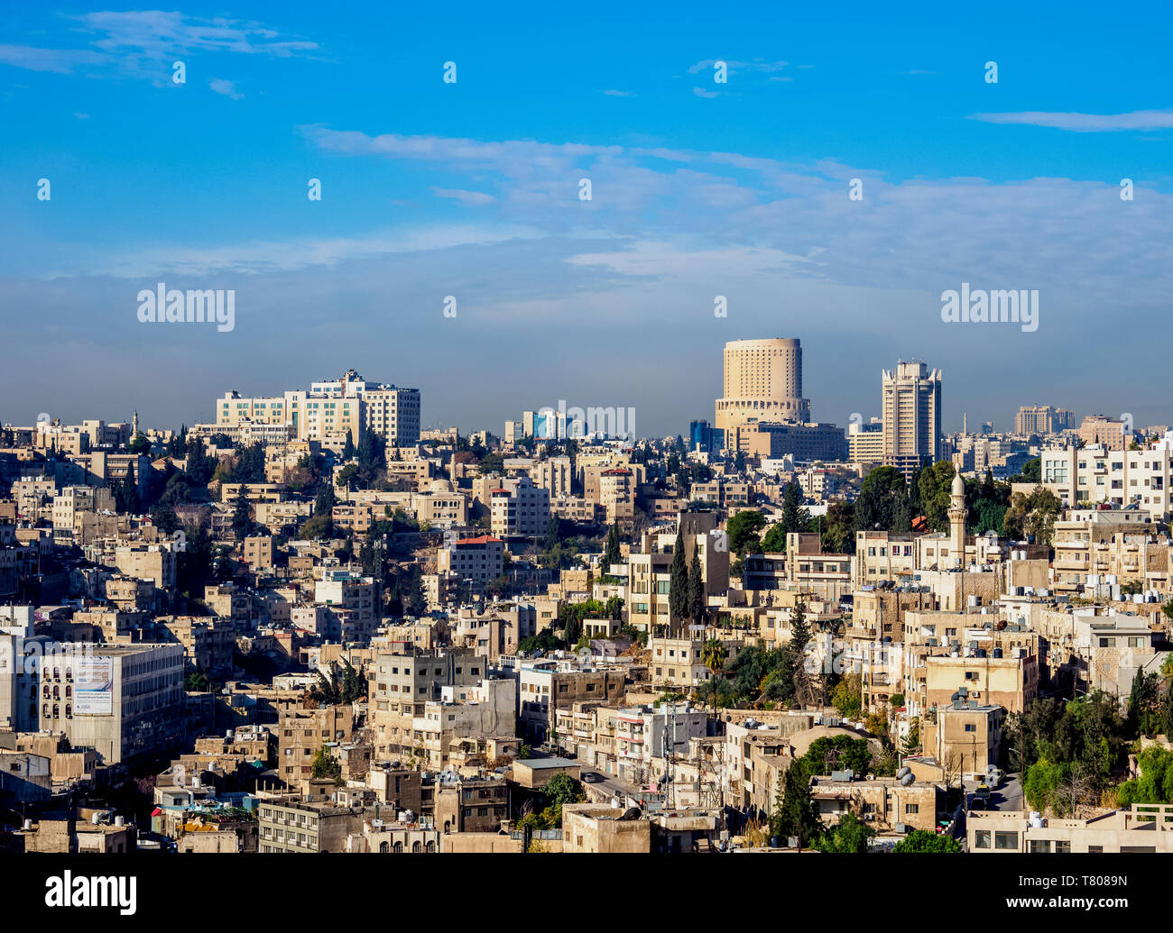La ciudadela de Ammán, la Gobernación de Ammán, Jordania, Oriente Medio Foto de stock
