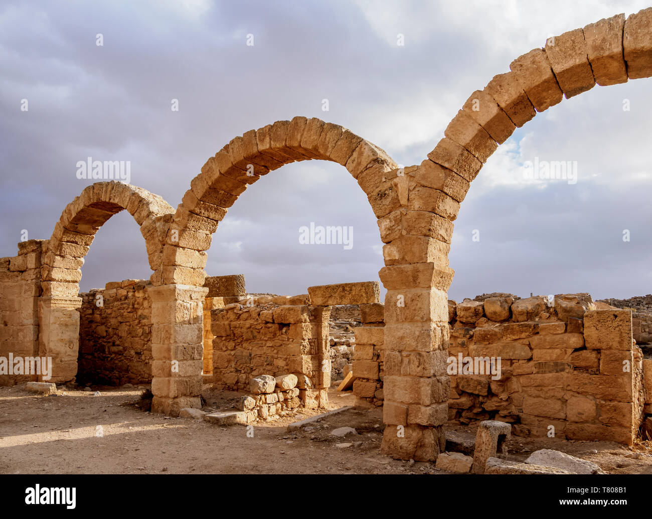 Umm ar-Rasas, ruinas, Sitio del Patrimonio Mundial de la UNESCO, la Gobernación de Ammán, Jordania, Oriente Medio Foto de stock