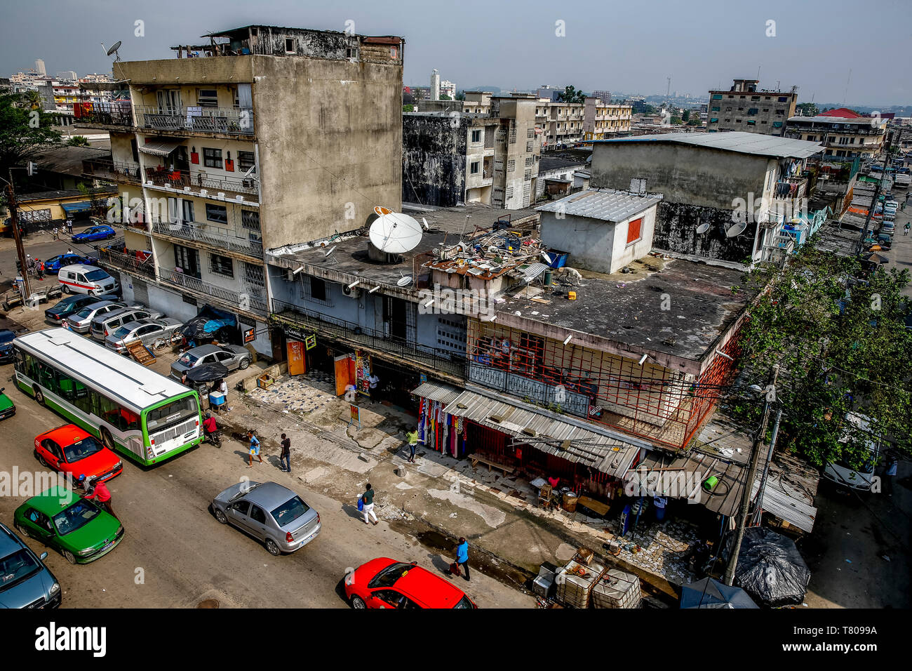Barrio Marcory, Abidjan, Costa de Marfil, África occidental, África Foto de stock