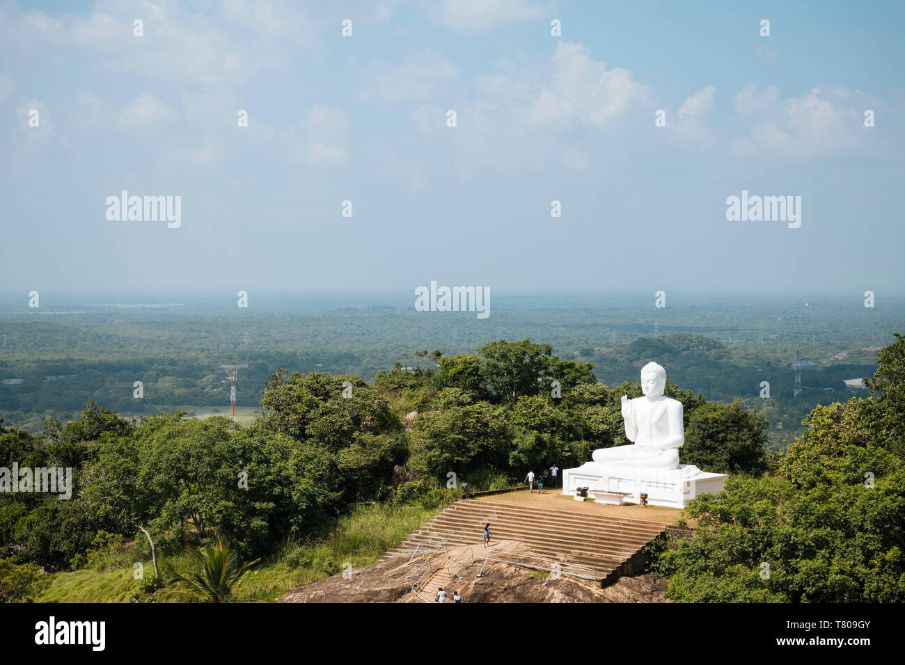 Estatua de Buda, Mihintale, Provincia Central del Norte, Sri Lanka, Asia Foto de stock