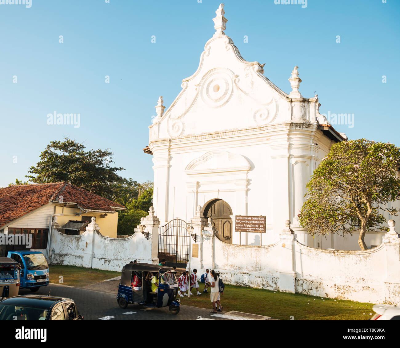 La Iglesia reformada holandesa, Galle, Casco antiguo, declarado Patrimonio de la Humanidad por la UNESCO, Costa Sur, Sri Lanka, Asia Foto de stock