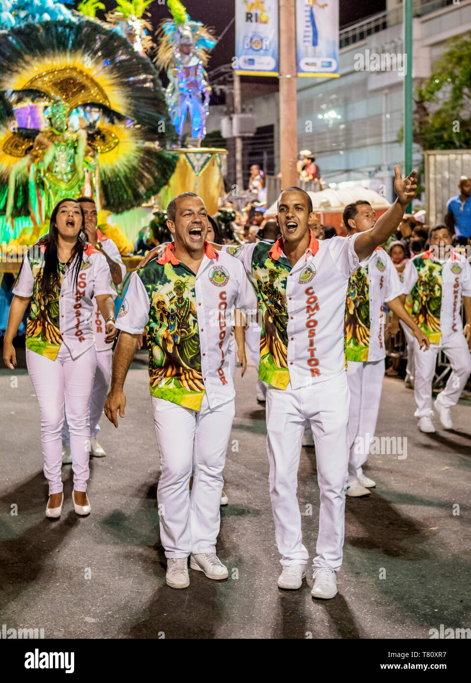 Desfile de Carnaval en Río de Janeiro, Brasil, América del Sur Foto de stock
