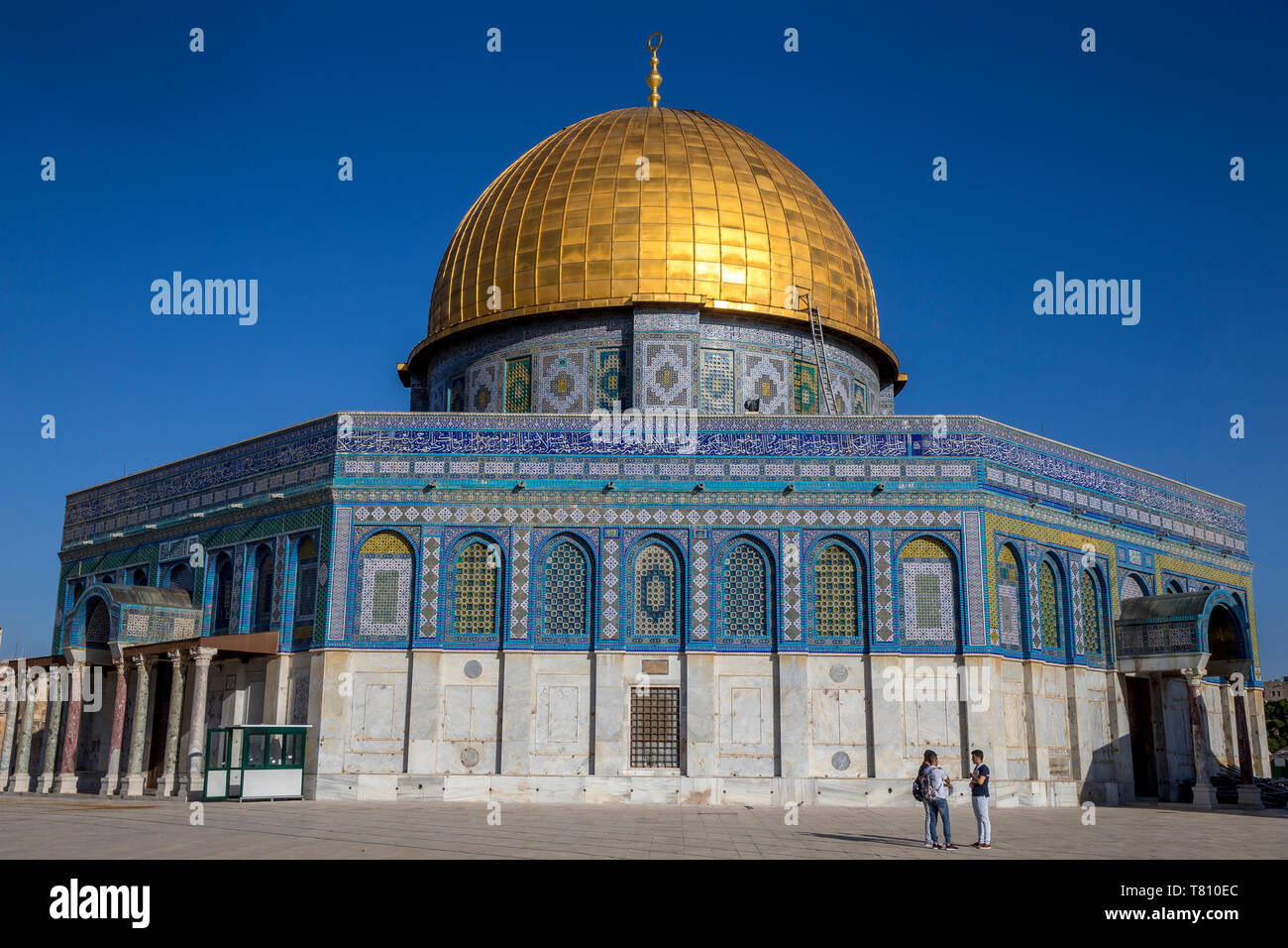 La cúpula de la roca, Sitio del Patrimonio Mundial de la UNESCO, Jerusalén oriental, Israel, Oriente Medio Foto de stock