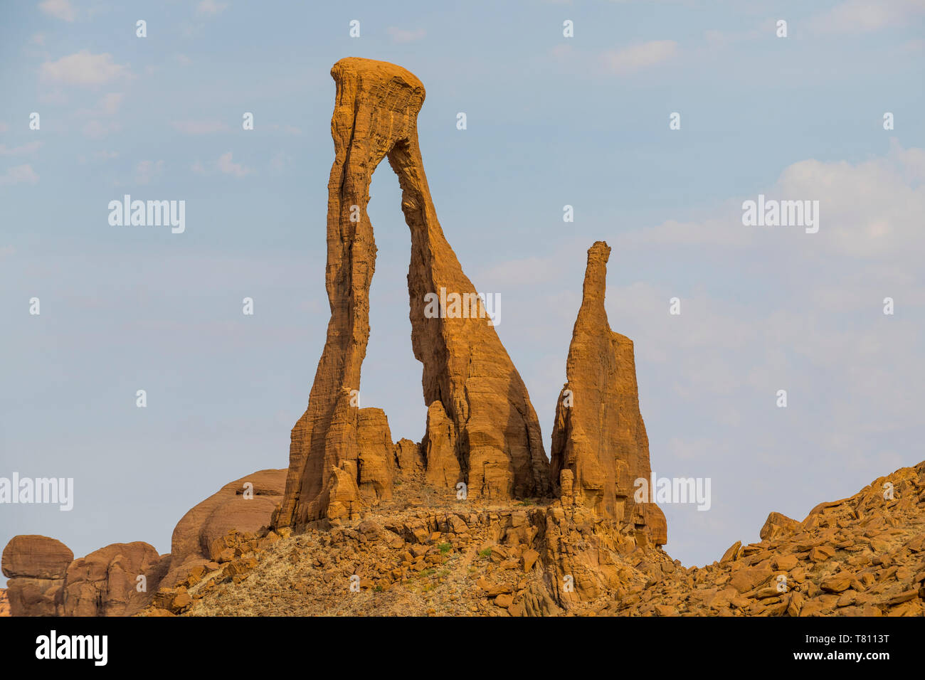 La Meseta de Ennedi, Sitio del Patrimonio Mundial de la UNESCO, la región de Ennedi, Chad, África Foto de stock