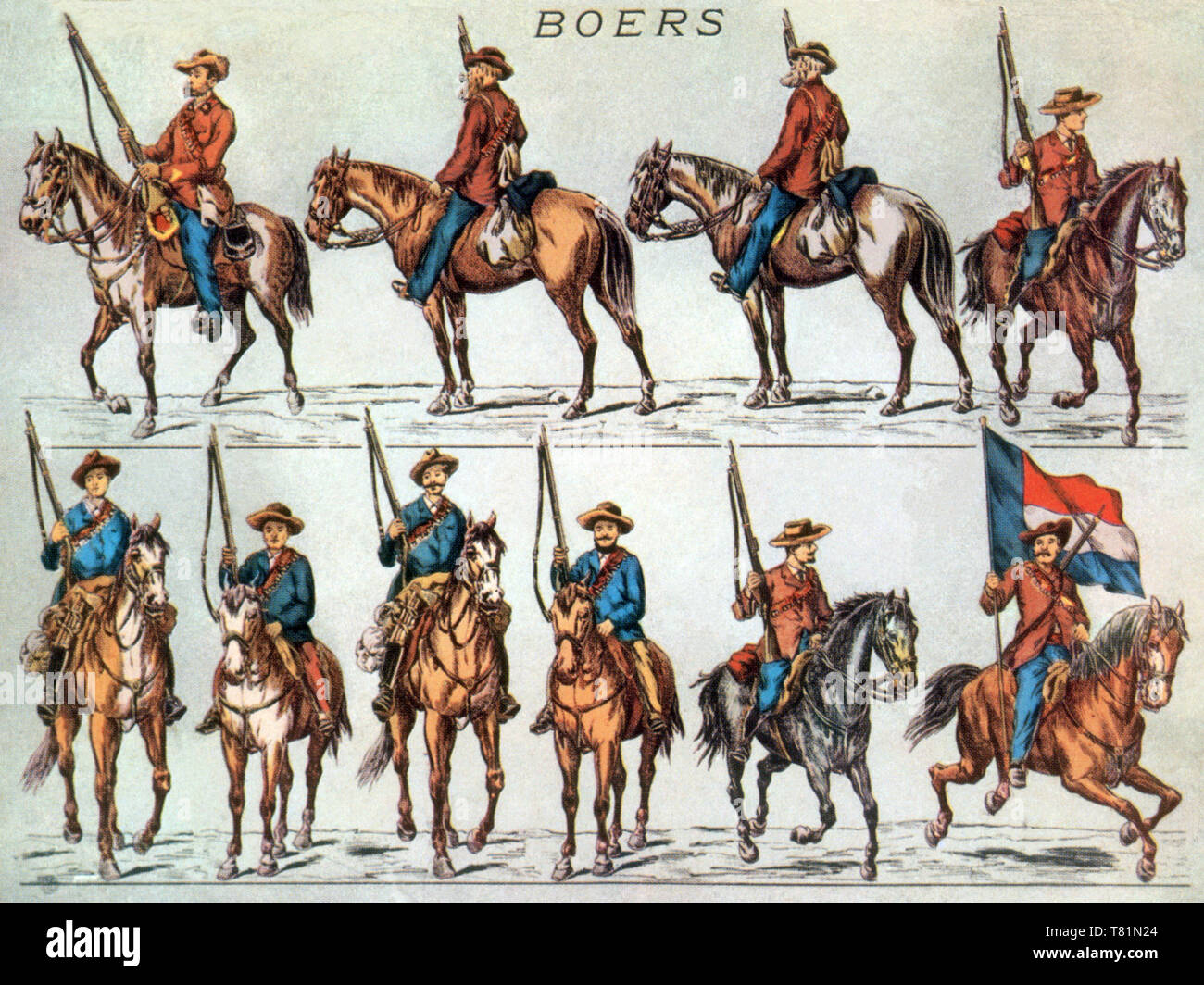 Boer Commandos, milicia civil Foto de stock